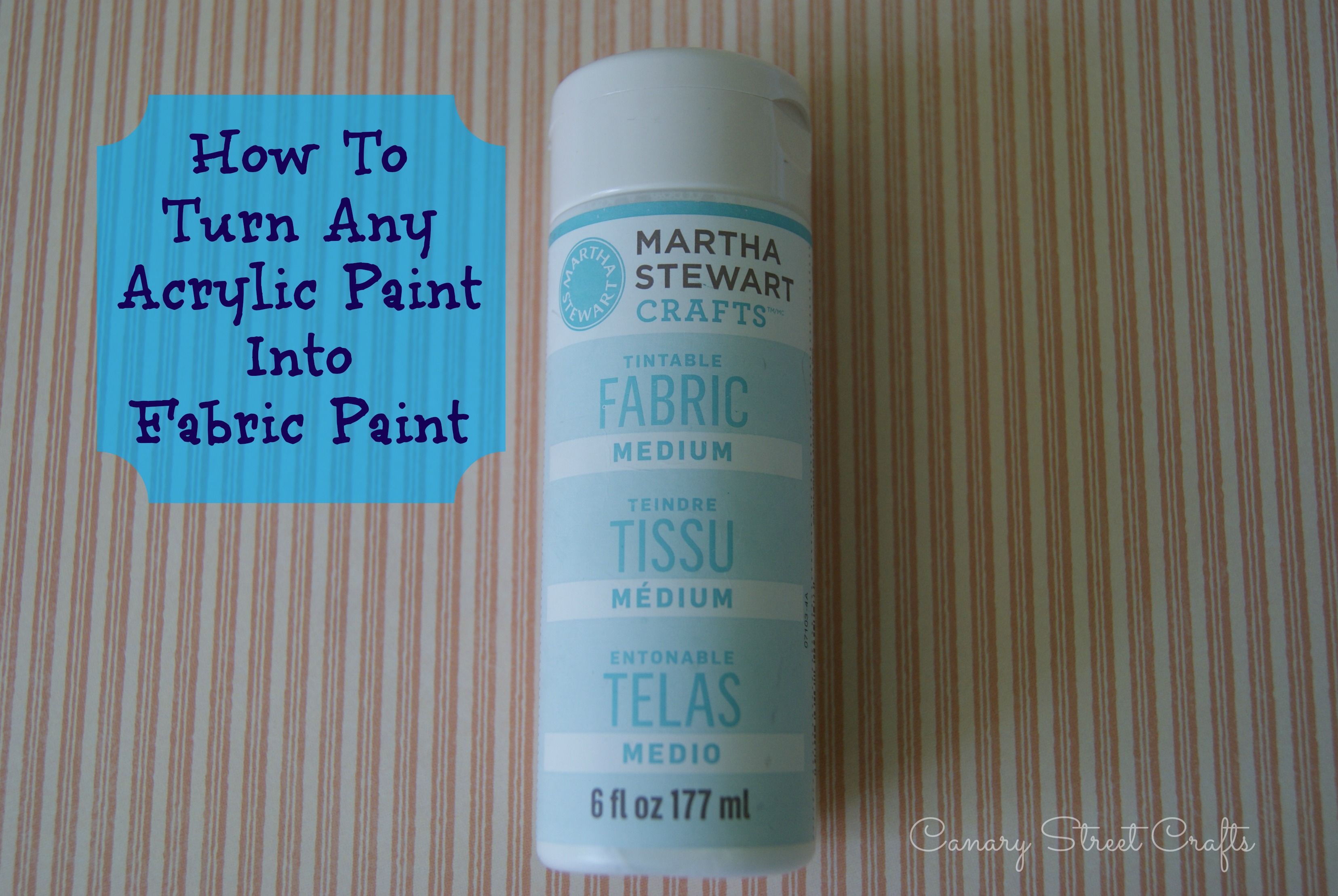 How To Turn Any Acrylic Paint Into Fabric Paint