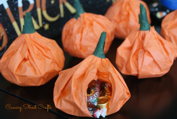 Easy DIY Pumpkin Pouch Goodie Bags!  