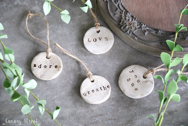 DIY Rustic Clay Tags - Canary Street Crafts