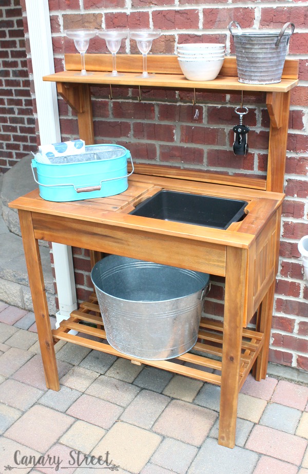 world market potting table