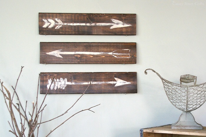Rustic Painted Arrows Monthly Diy, Wooden Arrow Signs Diy
