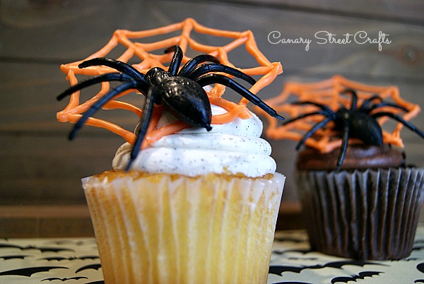 Spiderweb Cupcake Toppers from Canary Street Crafts | Halloween Favorites at www.andersonandgrant.com