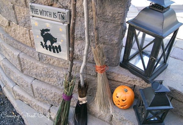 DIY Witch's Brooms from Canary Street Crafts | Halloween Favorites at www.andersonandgrant.com