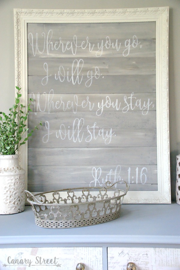 bible verse wood sign - canary street crafts